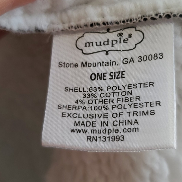 Mud Pie Plaid Ridley Sherpa Sweater Vest One Size New with tags - Picture 7 of 7